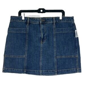 Old Navy Women's Denim Skirt Jean Skirt Blue Size 16 NWT